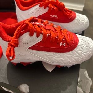 Under Armour Red and White cleats